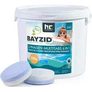 1x5 kg BAYZID® 2-Phasen-Multitabs 200g 6in1 zu Schnellchlorung und Lan... günstig