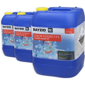 3x25 kg BAYZID® Flüssigchlor 13% zur effektiven Pool Desinfektion günstig