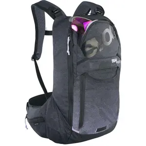 Evoc Trail Pro 12 Rucksack mit Rückenprotektor Grau XS