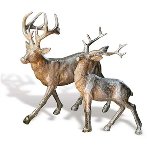 LOBERON Mirabeau Weihnachtsfigur Hirsche 2er Set Rudy & Son silber (2e...