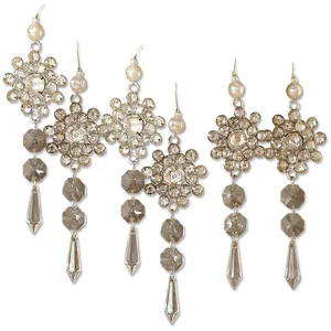 LOBERON Mirabeau Christbaumschmuck Schmuckanhänger 6er Set Fleurette s...