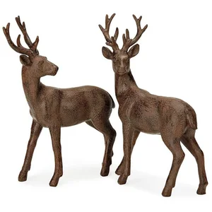 LOBERON Mirabeau Weihnachtsfigur Hirsch 2er Set Cagny antikbraun (2er ...