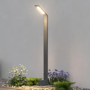 SOGOOD doporro LED Gartenleuchte Wegeleuchten Außenlampe Sandgrau Dunk...
