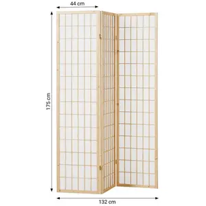 Homestyle4u Paravent Raumteiler Indoor Holz Trennwand Shoji Spanische Wand Sichtschutz (3-teilig), Braun, faltbar günstig