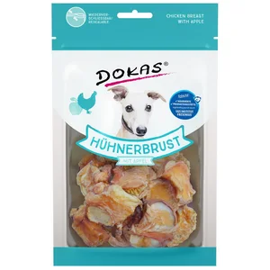 Dokas Hühnerbrust mit Apfel 70 g, Snack für: Hund