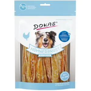 Dokas Hundefutter Aus Getrockneten Hähnchenstreifen 250g