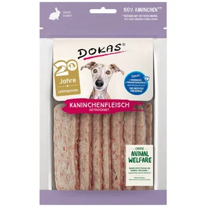 Dokas Kaninchenfleisch getrocknet 70 g, Snack für: Hund