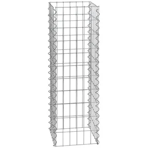 ESTEXO Gabionenzaun Gabione Gabionensäule Säule 100 cm Höhe 4 Eck Stei... günstig