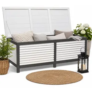Mucola Auflagenbox Holz Kissentruhe Auflagen Kissenbox 140 cm Gartenbo... günstig