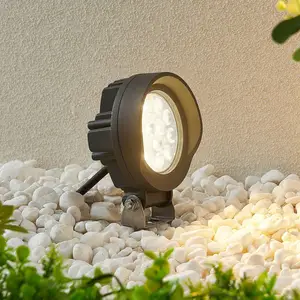 Lindby Emar LED-Erdspießstrahler in Dunkelgrau