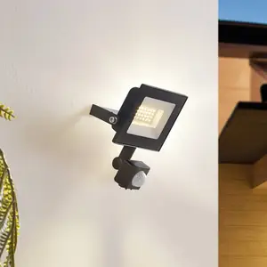 Prios Maikel LED-Außenstrahler, 20W, 1620lm, Metall, Sensor