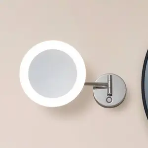 Lucande LED-Kosmetikspiegel Fyria, chrom, Stahl, CCT günstig