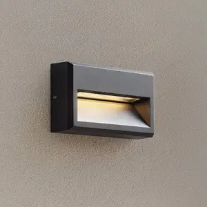 Lucande LED-Außenwandleuchte Weno, schwarz, Aluminium, IP65