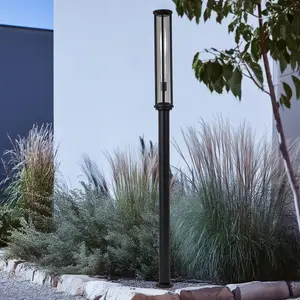 Lucande Außenleuchte Alivaro, schwarz, 220 cm, E27, IP65
