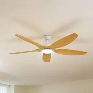 Lucande LED-Deckenventilator Omendo, weiß, DC, leise, CCT günstig