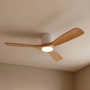 Lucande Smart LED-Deckenventilator Moneno, weiß/holz, Tuya günstig