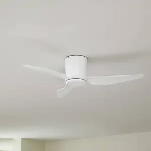 Lindby Deckenventilator Aulo, weiß, DC, leise, Ø 123 cm günstig