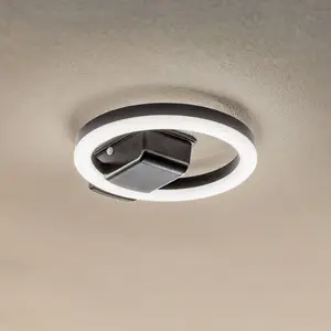 Lindby LED-Außendeckenleuchte Finian, Ø 22 cm, CCT, dimmbar