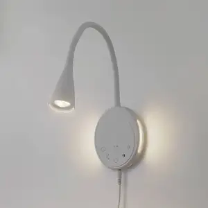 Lindby LED-Leseleuchte Zayna, weiß, CCT, USB, dimmbar, Timer günstig
