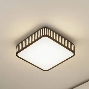 Lindby LED-Außendeckenleuchte Lurinda, 26 cm schwarz, IP44