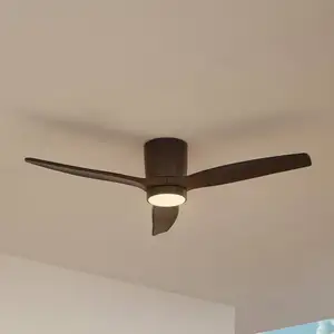 Lucande LED-Deckenventilator Sorin, schwarz, DC, leise, IP44 günstig