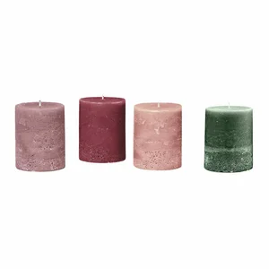LOBERON Mirabeau Stumpenkerze Kerze 4er Set Virrans bunt (4er Set, 4er...