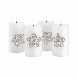LOBERON Mirabeau Stumpenkerze Deko-Pin 4er Set Custer silber (4er Set,... günstig