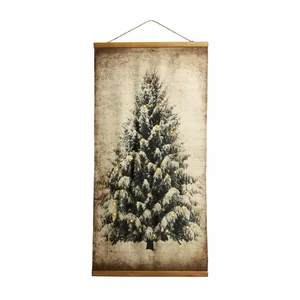 Loberon Mirabeau Weihnachtsfigur Bild mit LED Gussers beige/braun (kei...