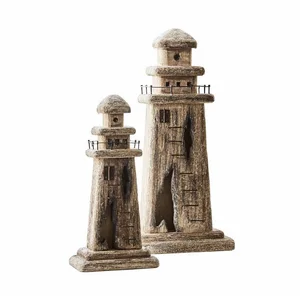 LOBERON Mirabeau Dekoobjekt Deko-Leuchtturm 2er Set Bourgneuf braun/schwarz günstig