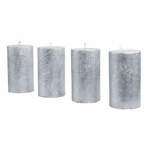 LOBERON Mirabeau Stumpenkerze Kerze 4er Set Braga silber (4er Set, 4er... günstig