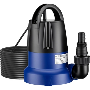Wiltec Tauchpumpe 400 W, Schmutzwasserpumpe mit max. Fördermenge 7000 ...