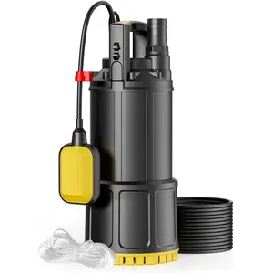 Wiltec, Wasserpumpe, Tauchpumpe 850W Schwimmerschalter Brunnenpumpe Pumpe Tiefbrunnenpumpe (Durchlaufpumpe)