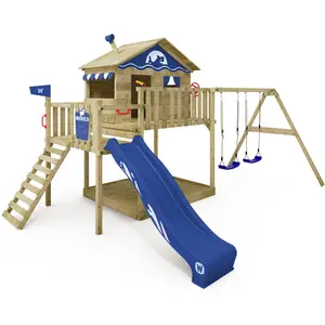 Stelzenhaus Wickey Smart Coast mit Doppelschaukel und Rutsche, blau günstig