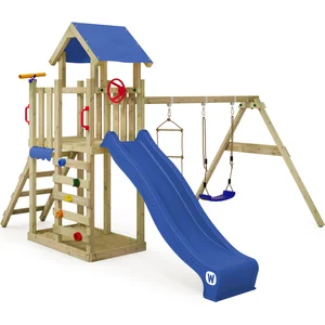 Spielturm Wickey MultiFlyer Light mit Schaukel und Rutsche in Blau günstig