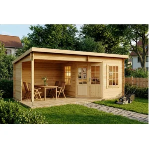 Alpholz Gartenhaus Holz Carl Natur 28mm Wandstärke, BxT: 598x330 cm, i... günstig