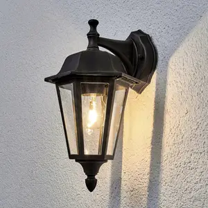 Lindby Außenwandleuchte Lamina, Fassung unten, Laterne, E27