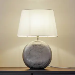 Lindby Tischleuchte Florentino, 49 cm, Keramik, Textil günstig