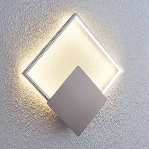 Lindby LED-Wandlampe Anays, 32 cm x 32 cm, chrom/klar günstig