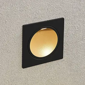 LED-Wandeinbauleuchte Pordis, IP65, eckig