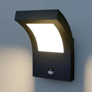 Arcchio LED-Außenwandleuchte Advik, anthrazit, IP54, Sensor