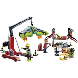 4x PLAYMOBIL Air Stuntshow Servicestation Figuren 85er Set Zubehör Kin...