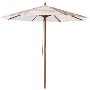 Beliani Gartenparasol Retro gestreift in Beige/Weiß FERENTILLO mit 2,5... günstig