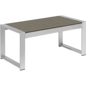 BELIANI Gartentisch Dunkelgrau Aluminium Couchtisch 90 x 50 cm Terrass... günstig