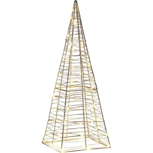 BELIANI Outdoor Weihnachtsbeleuchtung LED Weiß Weihnachtsbaum 60 cm fü...
