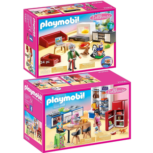 PLAYMOBIL 70206 70207 Dollhouse 2er Set Familienkü