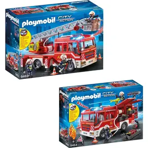 PLAYMOBIL 9463 9464 City Action 2er Set Leiterfahr