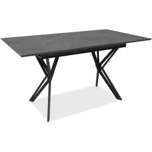 AUCUNE finori Auszugstisch Pula 80A Nachbildung Stein dunkel / schwarz 160-200x74x90 cm günstig