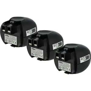 vhbw 3x Akku kompatibel mit Metabo 00064000, 6.27000.00, 6.00064.50, 6...