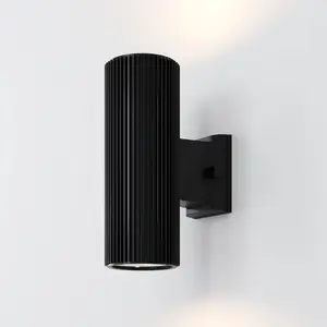 Maytoni Rando Außenwandlampe, 2-flammig, schwarz