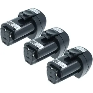 vhbw 3x Akku kompatibel mit Metabo KPA 10.8 400, PowerLed 12, PowerImp...